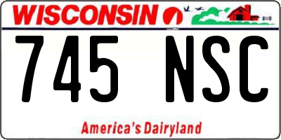 WI license plate 745NSC