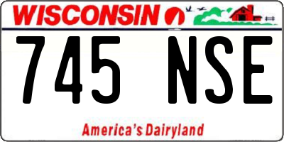 WI license plate 745NSE