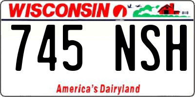 WI license plate 745NSH