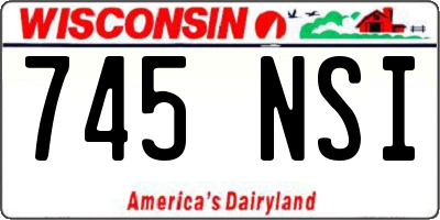 WI license plate 745NSI