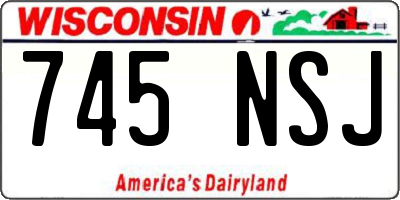 WI license plate 745NSJ
