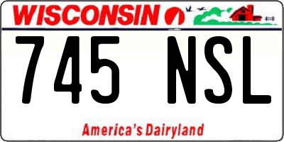 WI license plate 745NSL