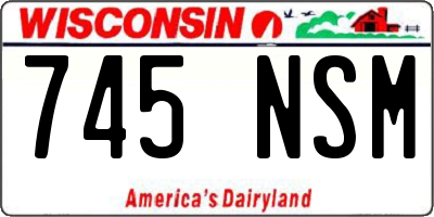 WI license plate 745NSM
