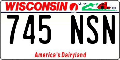 WI license plate 745NSN