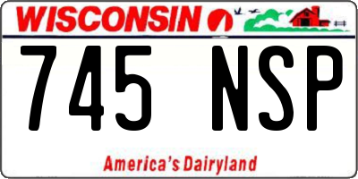 WI license plate 745NSP