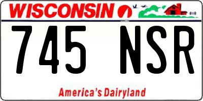 WI license plate 745NSR
