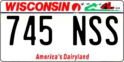 WI license plate 745NSS