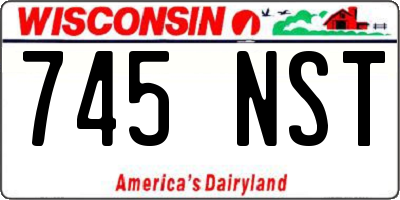 WI license plate 745NST