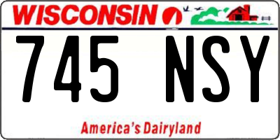 WI license plate 745NSY