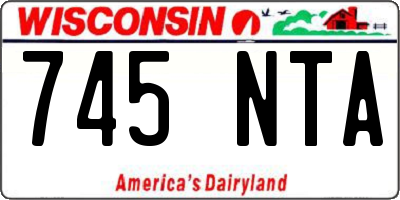 WI license plate 745NTA