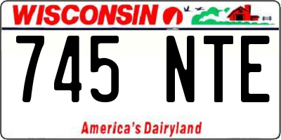 WI license plate 745NTE