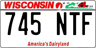 WI license plate 745NTF
