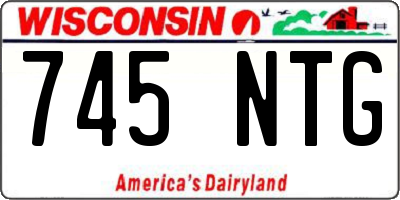 WI license plate 745NTG