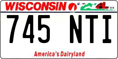WI license plate 745NTI