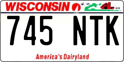 WI license plate 745NTK