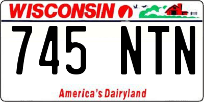 WI license plate 745NTN