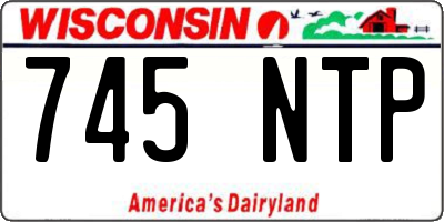 WI license plate 745NTP