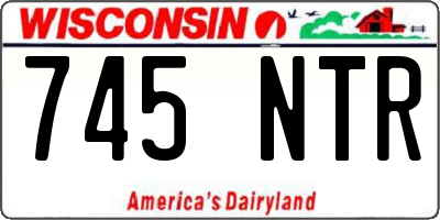 WI license plate 745NTR