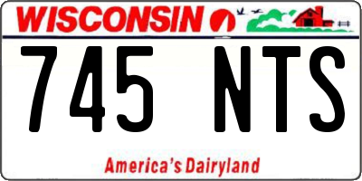 WI license plate 745NTS