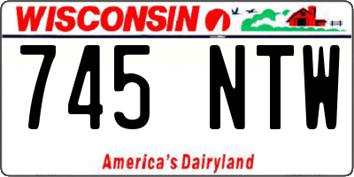 WI license plate 745NTW