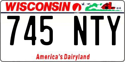 WI license plate 745NTY