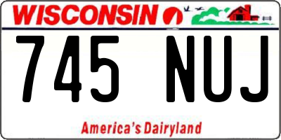 WI license plate 745NUJ