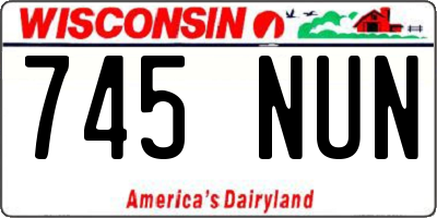 WI license plate 745NUN