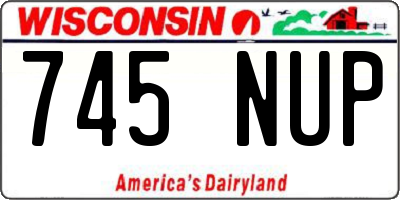 WI license plate 745NUP