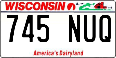 WI license plate 745NUQ
