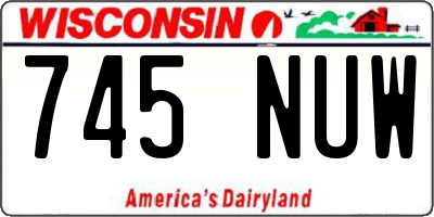 WI license plate 745NUW