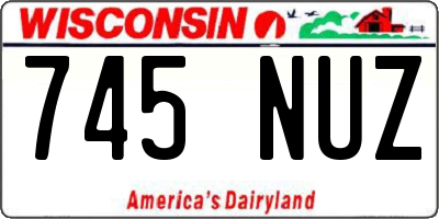 WI license plate 745NUZ