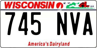 WI license plate 745NVA