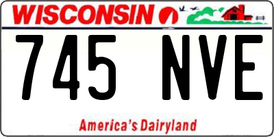 WI license plate 745NVE