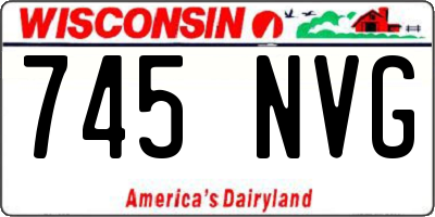 WI license plate 745NVG