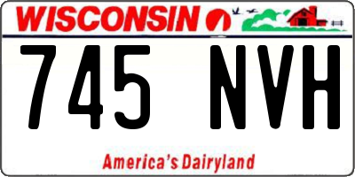 WI license plate 745NVH