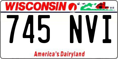 WI license plate 745NVI