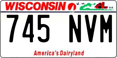 WI license plate 745NVM
