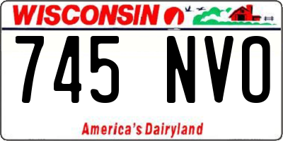WI license plate 745NVO