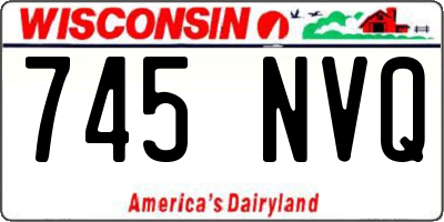 WI license plate 745NVQ