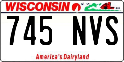 WI license plate 745NVS
