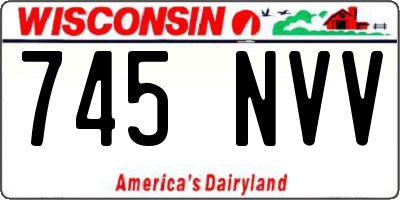 WI license plate 745NVV