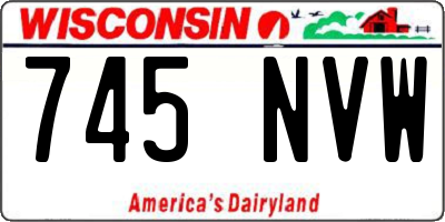 WI license plate 745NVW