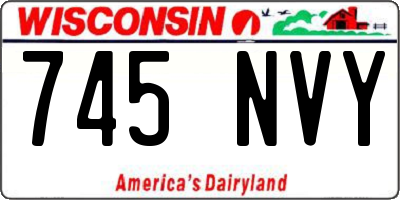 WI license plate 745NVY
