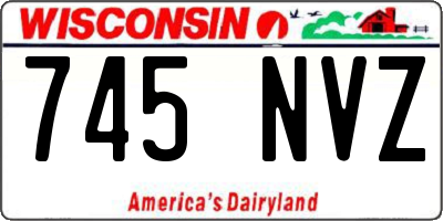 WI license plate 745NVZ