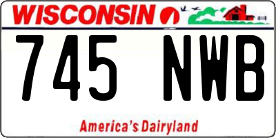 WI license plate 745NWB