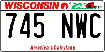 WI license plate 745NWC