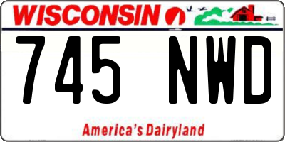WI license plate 745NWD