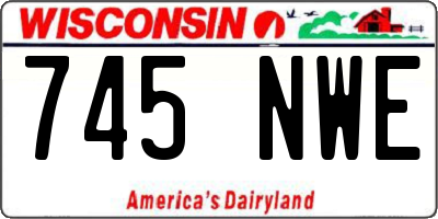 WI license plate 745NWE