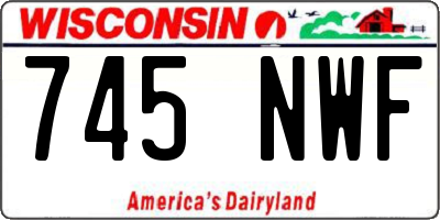 WI license plate 745NWF