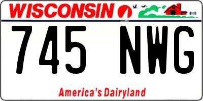 WI license plate 745NWG